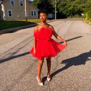 Red Tulle Dress